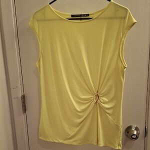 Ivanka Trump Yellow Ring Detail Blouse